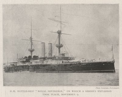 Üzerinde Ciddi Bir Patlamanın Gerçekleştiği HM Battle-Ship Royal Sovereign, 9 Kasım by English Photographer