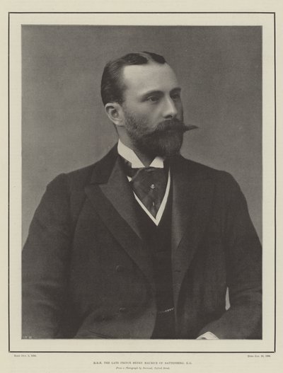 SAİK Battenberg, KG merhum Prens Henry Maurice by English Photographer