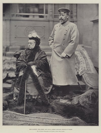 Majesteleri Kraliçe ve SAİK Albert Edward, Galler Prensi by English Photographer