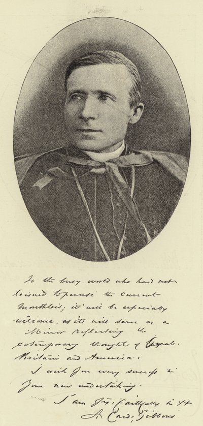 Ekselansları Kardinal Gibbons, Baltimore Kardinal Başpiskoposu by English Photographer