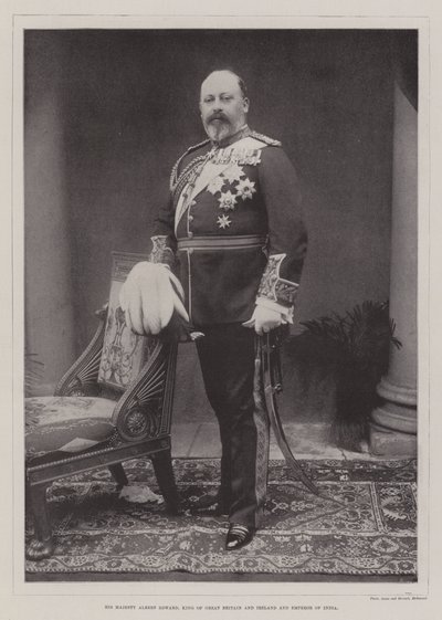 Majesteleri Albert Edward, Büyük Britanya ve İrlanda Kralı ve Hindistan İmparatoru by English Photographer