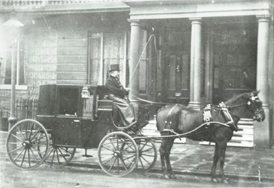Atlı taksi , 1890 by English Photographer