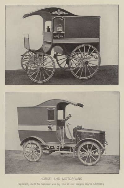 Atlı ve motorlu kamyonetler (s/b fotoğraf) by English Photographer
