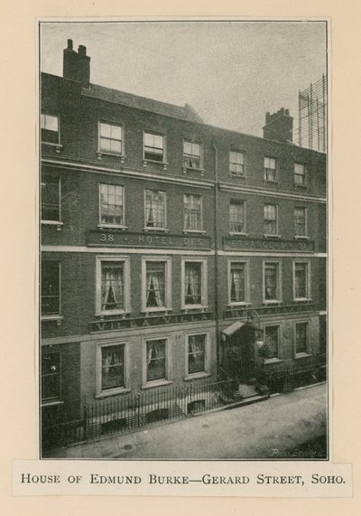 Edmund Burke Evi, 37 Gerrard Caddesi by English Photographer