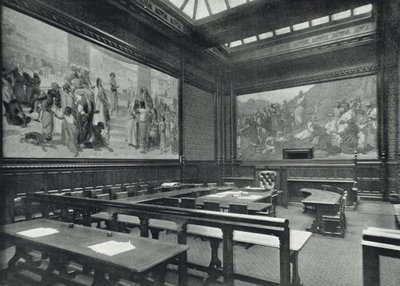 Parlamento Evleri, Musa Odası, Lordlar Kamarası (s/b fotoğraf) by English Photographer