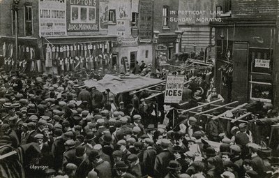 Pazar sabahı Petticoat Lane, Londra