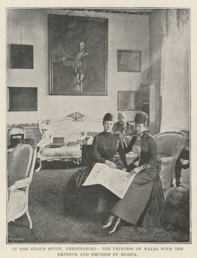 Çar Araştırmasında, Galler Prensesi Fredensborg, Rusya İmparatoru ve İmparatoriçesi ile birlikte by English Photographer