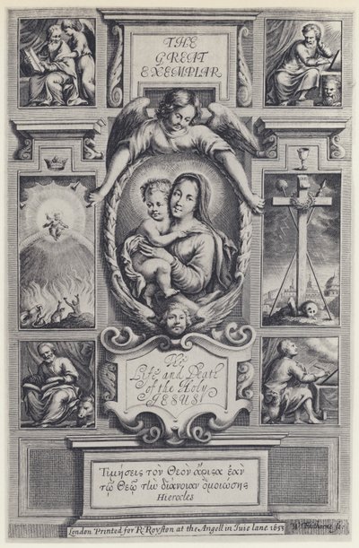 Jeremy Taylor, The Great Exemplar, R Royston 1653 için J Flesher (s/b fotoğraf) by English Photographer
