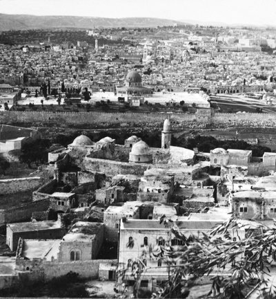 Haçlıların hedefi olan Kutsal Şehir Kudüs, Türklerden sonsuza kadar kurtarıldı, 1917 by English Photographer