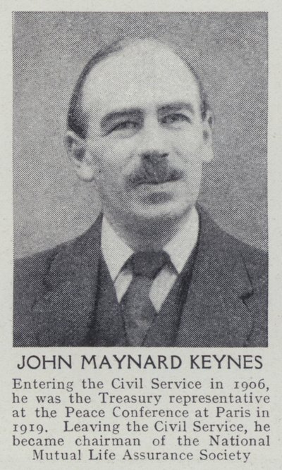 John Maynard Keynes (s/b fotoğraf) by English Photographer