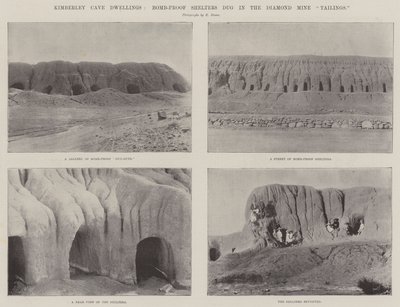 Kimberley Mağara Konutları, Elmas Madeni Atıkları İçin Bomba Korumalı Sığınaklar by English Photographer