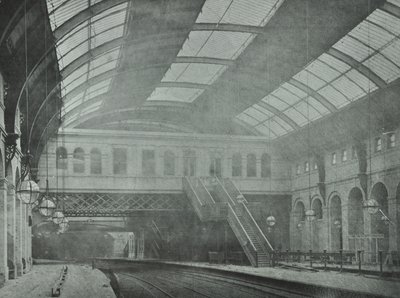Kings Cross İstasyonu: platformların görünümü, 1862 by English Photographer
