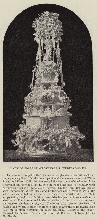 Lady Margaret Grosvenors Düğün Pastası by English Photographer