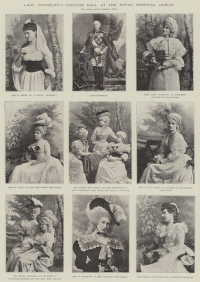 Dublin Kraliyet Hastanesinde Lady Wolseleys Kostüm Balosu by English Photographer