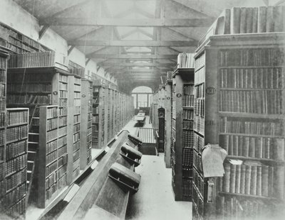 Kütüphane, Sion Koleji, Victoria Embankment, Londra Şehri, 1885 by English Photographer