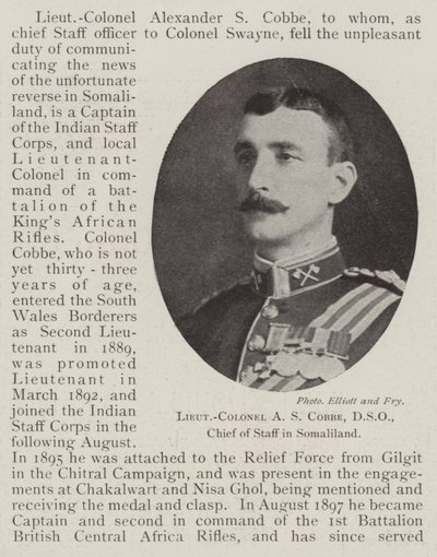 Yarbay AS Cobbe, DSO, Somaliland Genelkurmay Başkanı by English Photographer