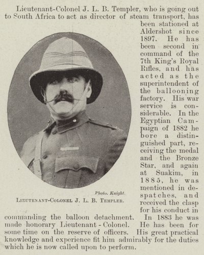 Yarbay J L B Templer by English Photographer