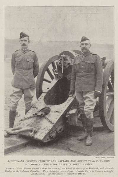 Yarbay Perrott ve Kaptan ve Adjutant AC Currie, Güney Afrika
