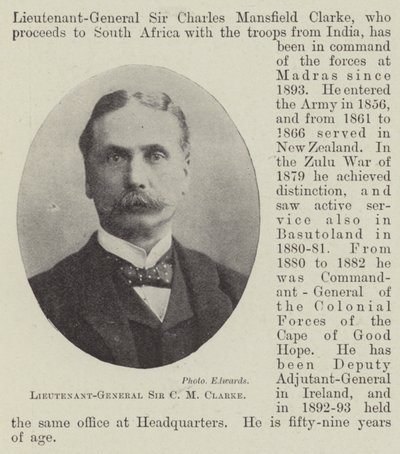Korgeneral Sir CM Clarke by English Photographer