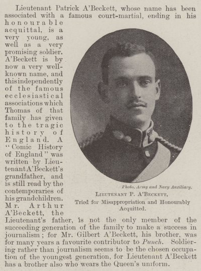 Teğmen P ABeckett, Suistimalden yargılandı ve Onurlu bir şekilde beraat etti by English Photographer