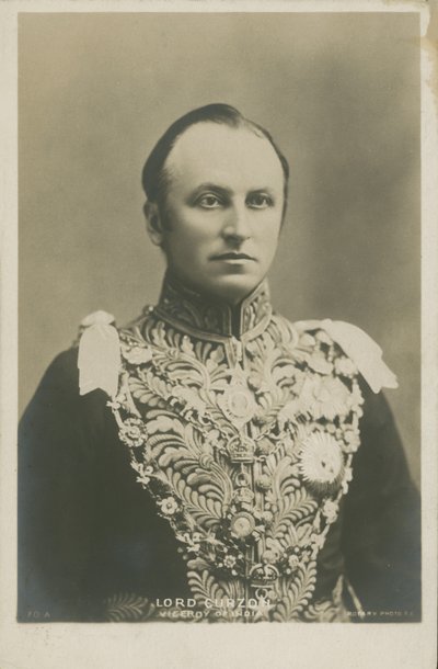 Lord Curzon, Hindistan Valisi (s/b fotoğraf) by English Photographer