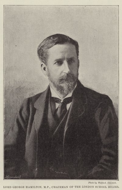Lord George Hamilton, Milletvekili, Londra Okul Kurulu Başkanı by English Photographer