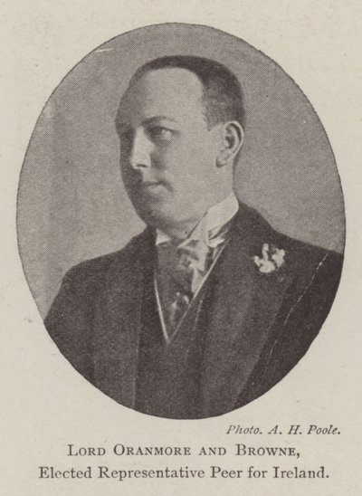 Lord Oranmore ve Browne, İrlanda için Seçilmiş Temsilci Eş by English Photographer