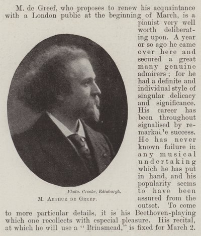M. Arthur de Greef by English Photographer