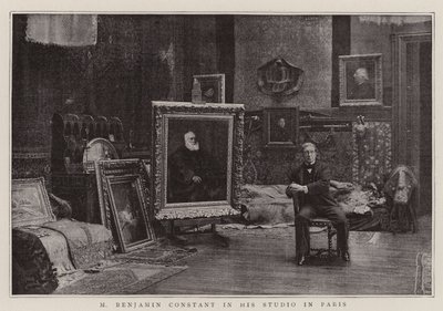 M Benjamin Constant, Paris'teki Stüdyosunda by English Photographer