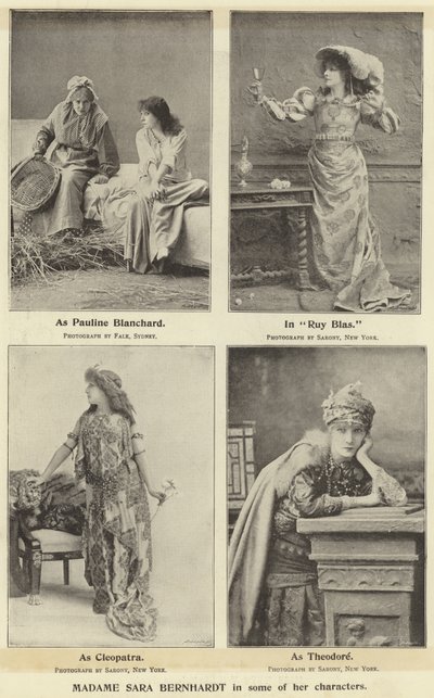 Madam Sara Bernhardt bazı karakterlerinde by English Photographer