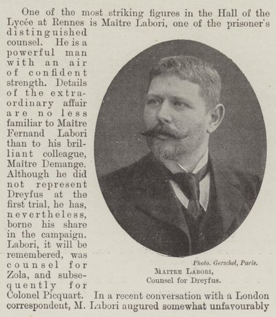 Maitre Labori, Dreyfus