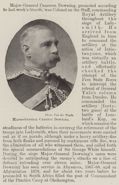 Tümgeneral Cameron Downing by English Photographer