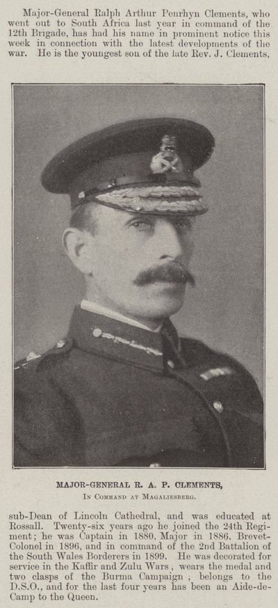 Tümgeneral RAP Clements, Magaliesberg