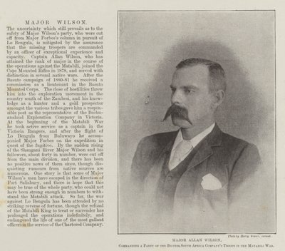 Binbaşı Allan Wilson, Matabili Savaşı