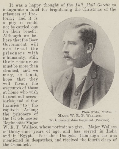 Binbaşı WRP Wallace, 1 Gloucestershire Alayı (Mahkum) by English Photographer