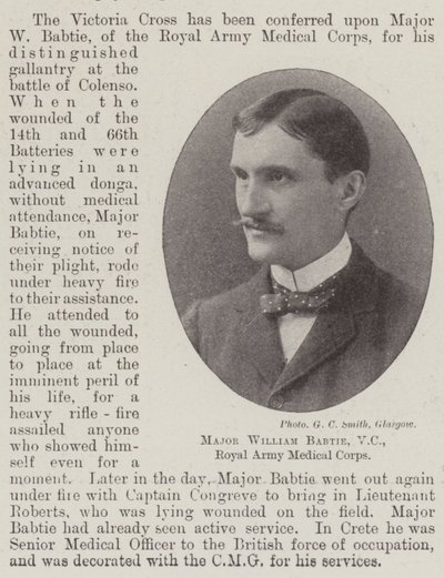 Binbaşı William Babtie, VC, Kraliyet Ordusu Tabip Sınıfı by English Photographer