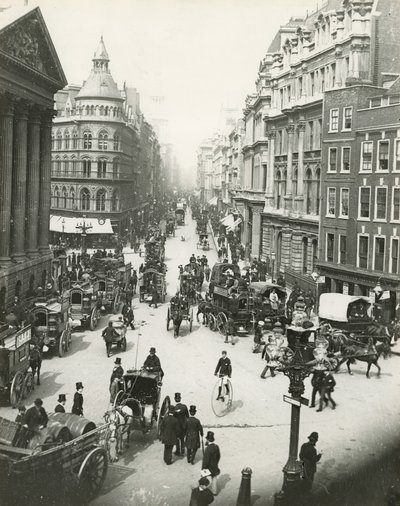 Mansion House ve Cheapside, Londra, c 1900 by English Photographer