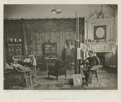 Marcus Stone, Melbury Road Stüdyosunda by English Photographer