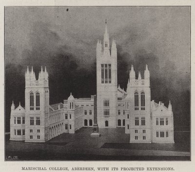 Öngörülen Uzantıları ile Marischal College, Aberdeen by English Photographer