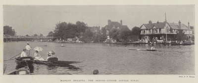 Marlow Regatta, Kıdemli-Genç Sculls Finali by English Photographer