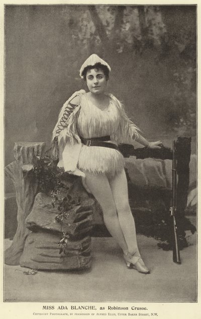 Bayan Ada Blanche, Robinson Crusoe olarak by English Photographer