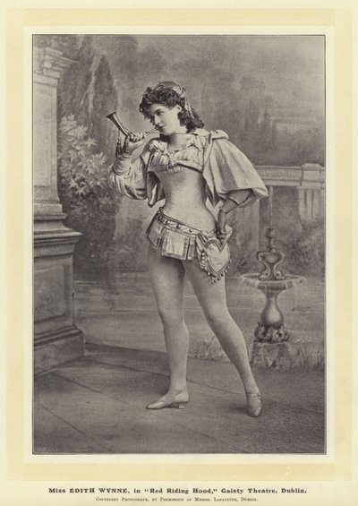 Bayan Edith Wynne, Kırmızı Başlıklı Kız, Gaiety Tiyatrosu, Dublin by English Photographer