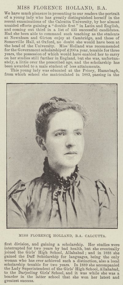 Bayan Florence Hollanda, BA, Kalküta by English Photographer