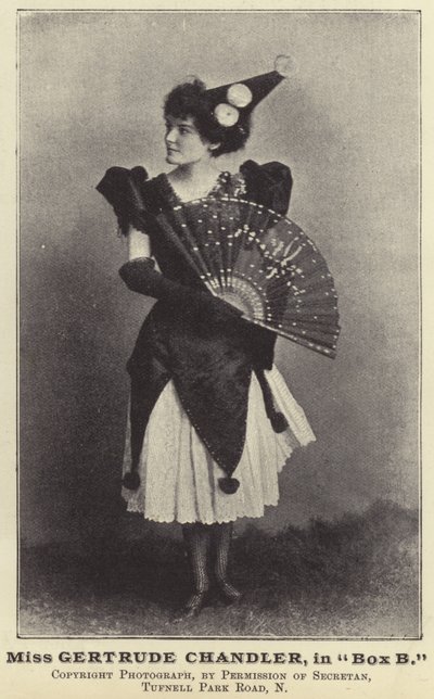 Bayan Gertrude Chandler, B Kutusunda by English Photographer