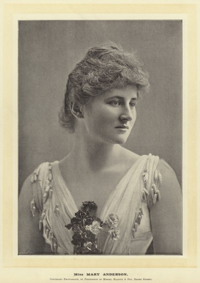 Bayan Mary Anderson by English Photographer