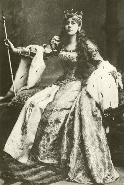 Bayan Violet Vanbrugh Anne Boleyn olarak (gravür) by English Photographer