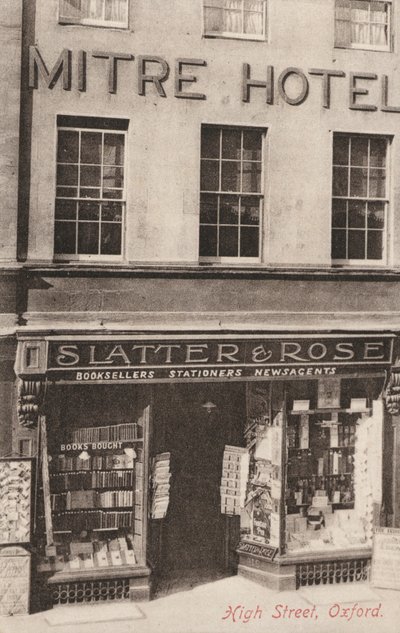 Mitre Hotel ve Slatter and Rose, High Street, Oxford (s/b fotoğraf) by English Photographer