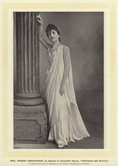 Mlle Sigrid Arnoldson, Gounods Opera, Philemon ve Baucis