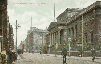 Mosley Street ve sanat galerisi, Manchester (renkli fotoğraf) by English Photographer