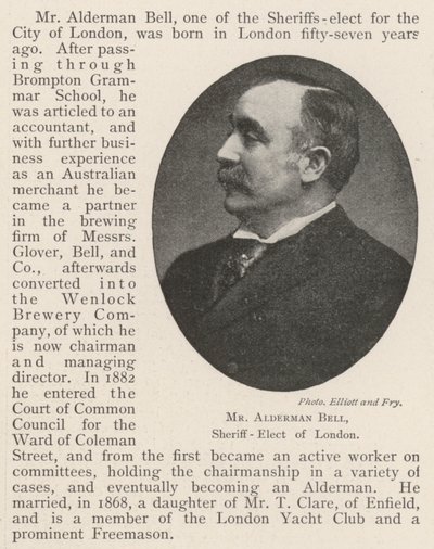 Bay Alderman Bell, Londra Şerif Seçilmiş by English Photographer